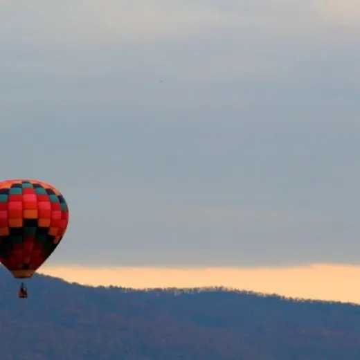 a large balloon in the sky