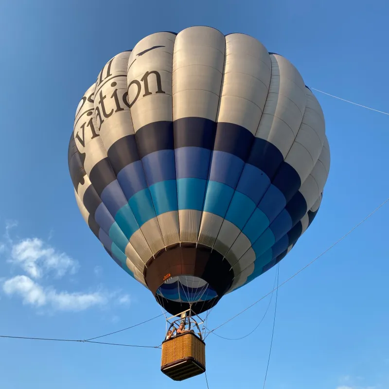a large balloon in the sky